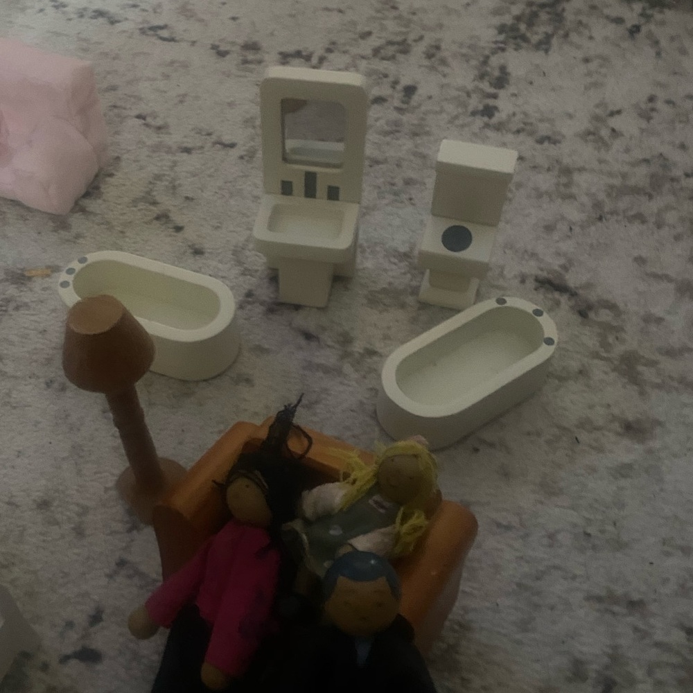 Lot of Pottery Barn dollhouse furniture.
